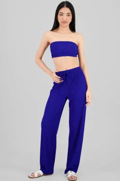 Pantalón amplio textura