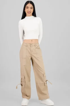 Pantalón cargo resorte en pretina