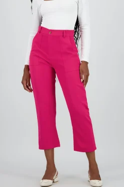 Pantalón Cintura Alta Capri Bolsas