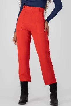 Pantalón Cintura Alta Capri Bolsas