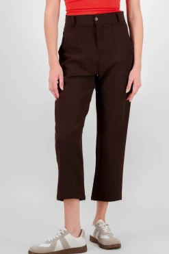 Pantalón Cintura Alta Capri Bolsas