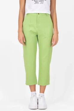 Pantalón Cintura Alta Capri Bolsas