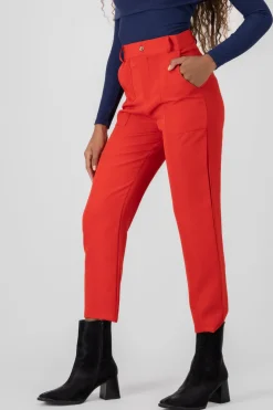 Pantalón Cintura Alta Capri Bolsas