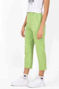 Pantalón Cintura Alta Capri Bolsas