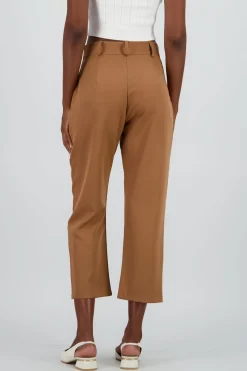 Pantalón Cintura Alta Capri Bolsas