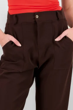 Pantalón Cintura Alta Capri Bolsas