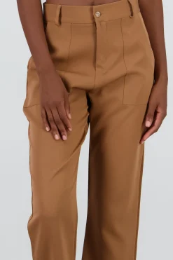 Pantalón Cintura Alta Capri Bolsas