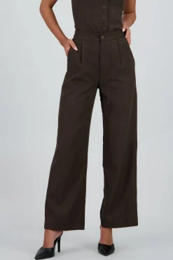 Pantalón recto con botón hypsters