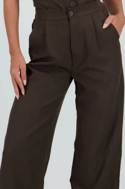 Pantalón recto con botón hypsters