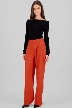 Pantalón Recto Pinzas Bolsillos