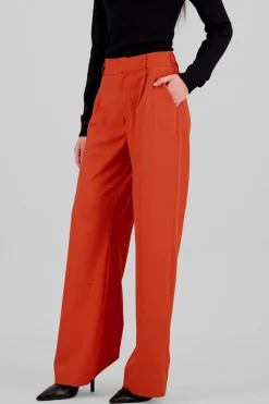 Pantalón Recto Pinzas Bolsillos