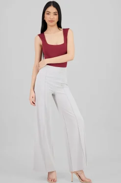 Pantalón Wide Leg Cintura Alta Costuras