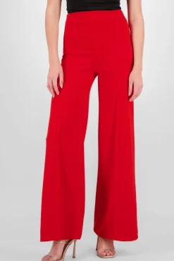 Pantalón Wide Leg Cintura Alta Costuras