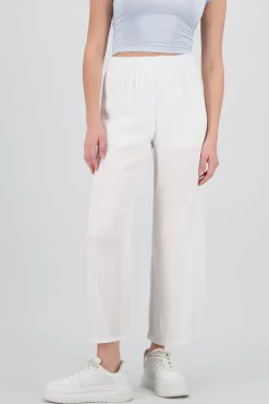Pantalón Wide Leg Cintura Elástico