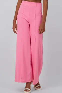 Pantalón Wide Leg Cintura Alta Costuras