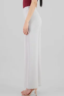 Pantalón Wide Leg Cintura Alta Costuras