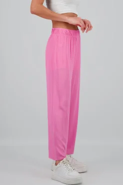 Pantalón Wide Leg Cintura Elástico