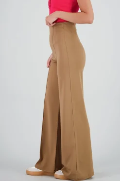 Pantalón Wide Leg Cintura Alta Costuras