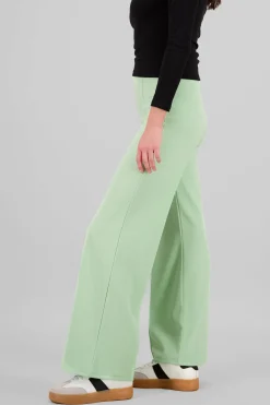 Pantalón Wide Leg Cintura Alta Costuras