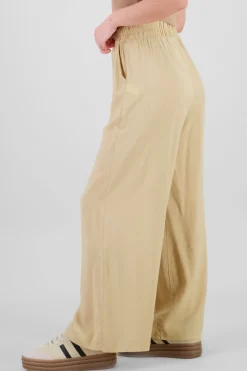 Pantalón Wide Leg Cintura Alta Fruncida