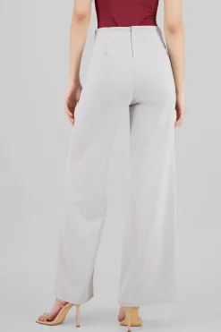 Pantalón Wide Leg Cintura Alta Costuras