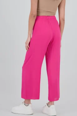 Pantalón Wide Leg Cintura Elástico