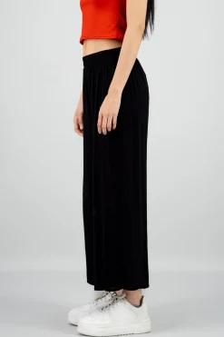 Pantalón Wide Leg Cintura Alta Fruncida