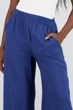 Pantalón Wide Leg Cintura Alta Fruncida