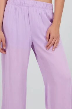 Pantalón Wide Leg Cintura Elástico