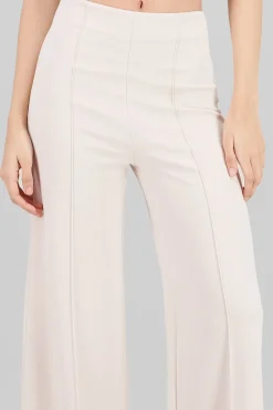 Pantalón Wide Leg Cintura Alta Costuras