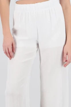 Pantalón Wide Leg Cintura Elástico