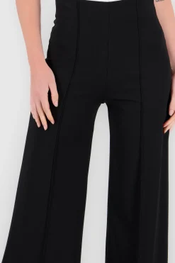 Pantalón Wide Leg Cintura Alta Costuras