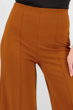 Pantalón Wide Leg Cintura Alta Costuras