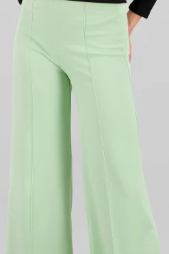 Pantalón Wide Leg Cintura Alta Costuras