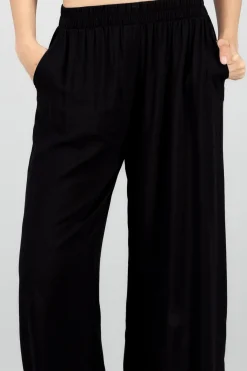 Pantalón Wide Leg Cintura Alta Fruncida