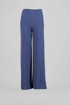 Pantalón Wide Leg Cintura Alta Costuras