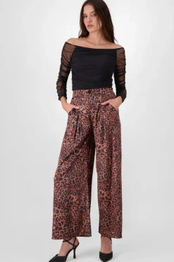 Pantalon amplio animal print