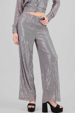 Pantalon amplio brillos