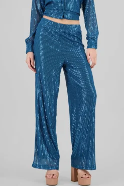 Pantalon amplio brillos