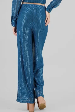 Pantalon amplio brillos