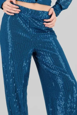 Pantalon amplio brillos