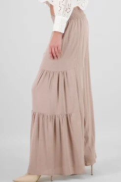 Pantalon amplio cortes detalle smock