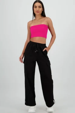 Pantalon amplio detalle franja