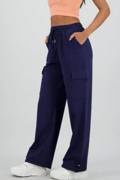 Pantalon amplio detalle franja