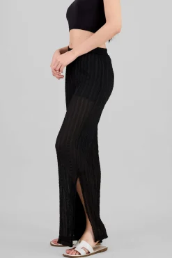 Pantalon amplio detalle lurex