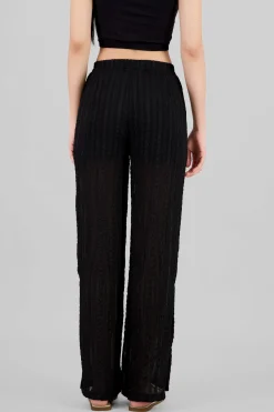 Pantalon amplio detalle lurex