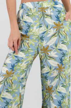 Pantalon amplio detalle resorte tropical