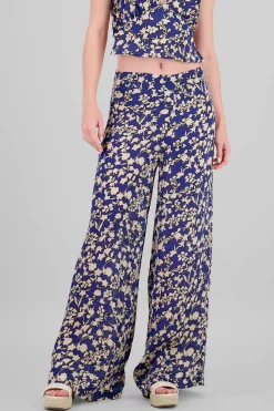 Pantalon amplio estampado flores