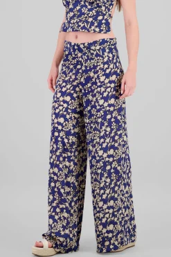 Pantalon amplio estampado flores