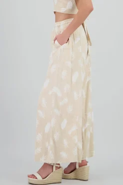 Pantalon amplio estampado tropical